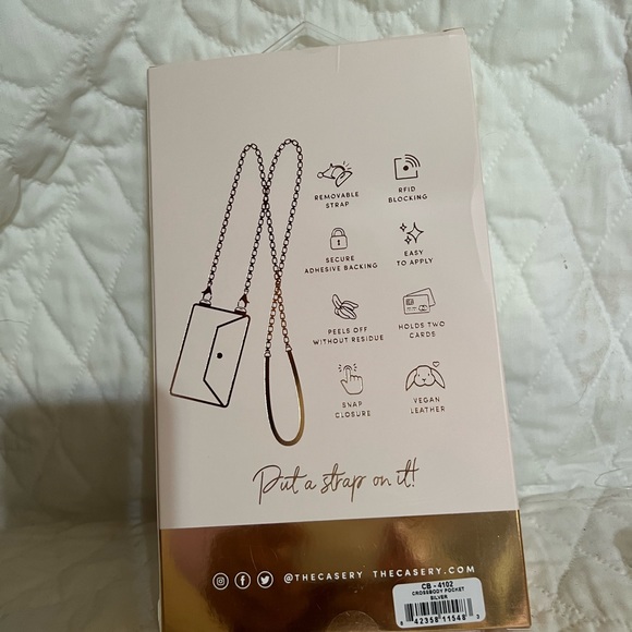 Chain strap rfid blocking wallet that sticks to your phone. Priceless lol - Picture 2 of 2